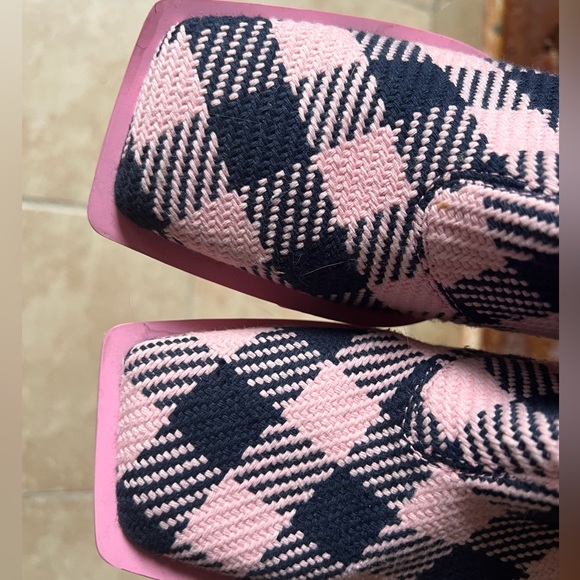 Camper Karole Plaid Bootie pink black plaid size 40 US 10 New in box ankle boots - Picture 7 of 8